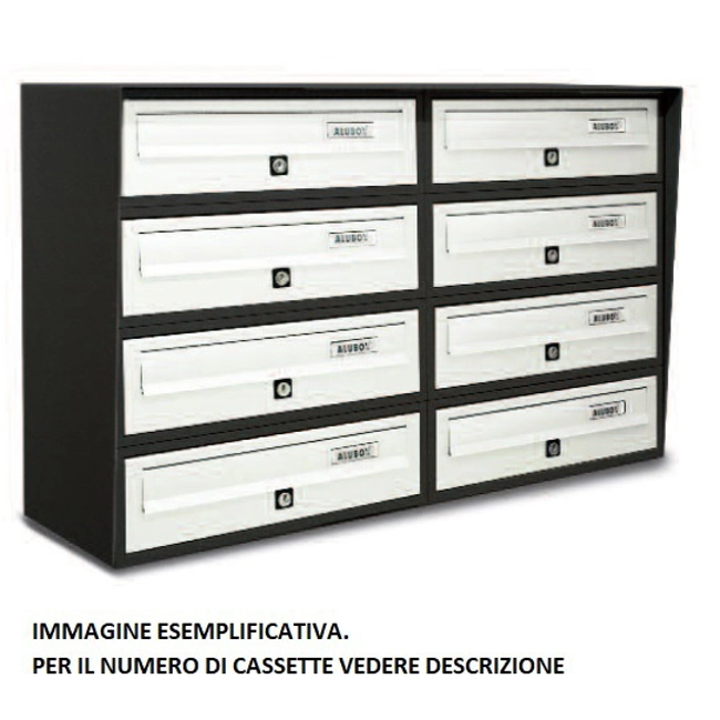 Vendita online Casellario postale 6 posti orizzontale esterno - Slim